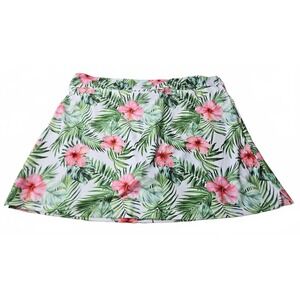 Nicole Miller Tropical Floral Swim Skirt Blush Bloom Pink 2X NEW Resortwear